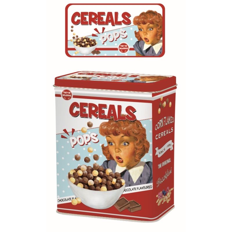 Bote Metal para Cereales - Pops